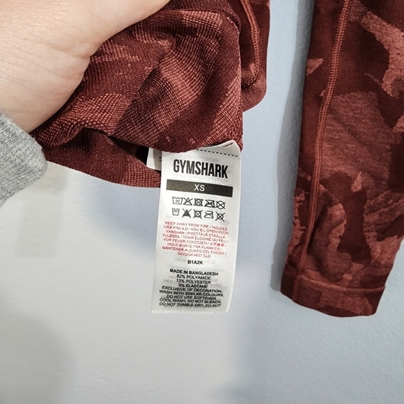 Gymshark adapt camo Burgundy seamless leggings - Picture 3 of 6